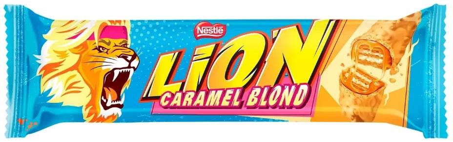 24 X Barre Chocolat Au Lait Lion Classique Caramel Nestlé '41 Gr Collation