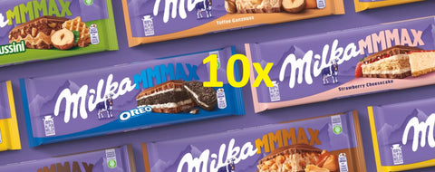 Plaques de chocolat Milka dans l'emballage de surprise XL - 10 assiettes de 100g, 1kg