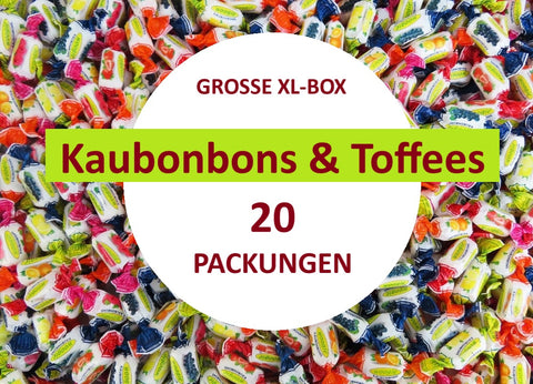 Kaubonbons & Toffees in the XL surprise package, 20 packs