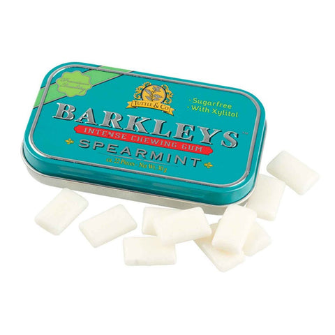Barkleys Tin Spearmint Gum Minze-Geschmack zuckerfreie Kaugummis in Metalldose, 30g